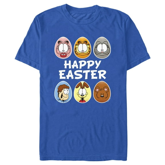 Men's Garfield Happy Easter Egg Portraits  Graphic T-Shirt