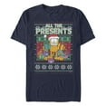thumbnail image 1 of Men's Garfield Ugly Christmas Sweater Print All the Presents  Graphic T-Shirt, 1 of 5