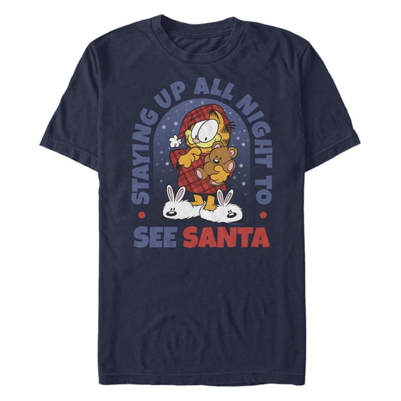 Men's Garfield Waiting For Santa Graphic T-Shirt
