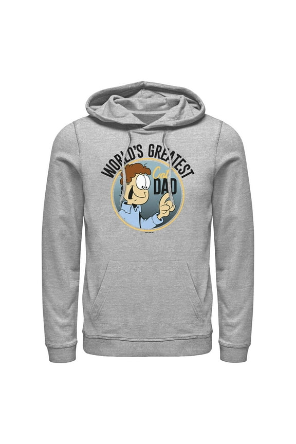 Men's Garfield World's Greatest Cat Dad Jon Arbuckle Pull Over Hoodie