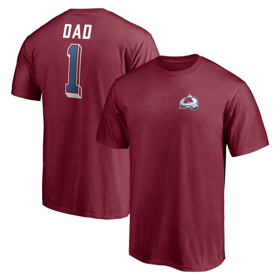 Men's Garnet Colorado Avalanche Number One Dad Logo T-Shirt