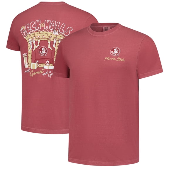 Men's Garnet Florida State Seminoles Deck the Halls Comfort Colors T-Shirt