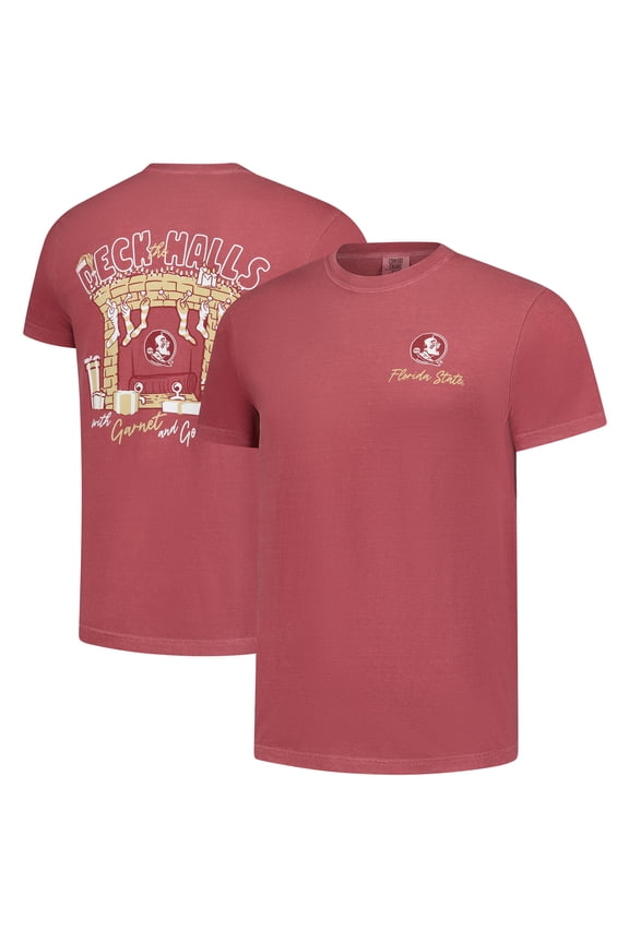 Men's Garnet Florida State Seminoles Deck the Halls Comfort Colors T-Shirt