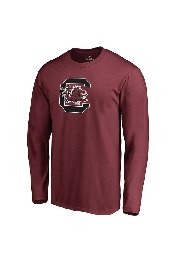 Men's Garnet South Carolina Gamecocks Primary Logo Long Sleeve T-Shirt