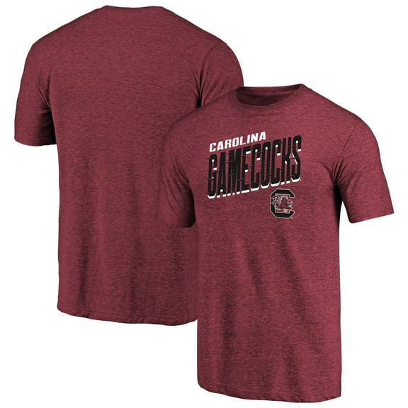 Men's Garnet South Carolina Gamecocks Slant Strike Tri-Blend T-Shirt
