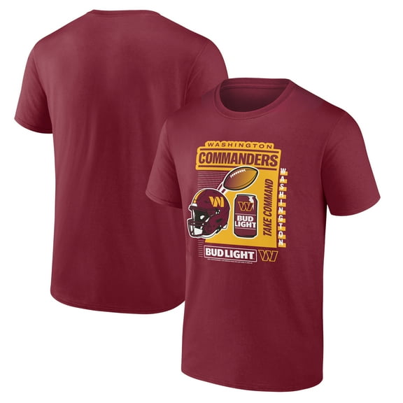 Men's Garnet Washington Commanders Bud Light T-Shirt