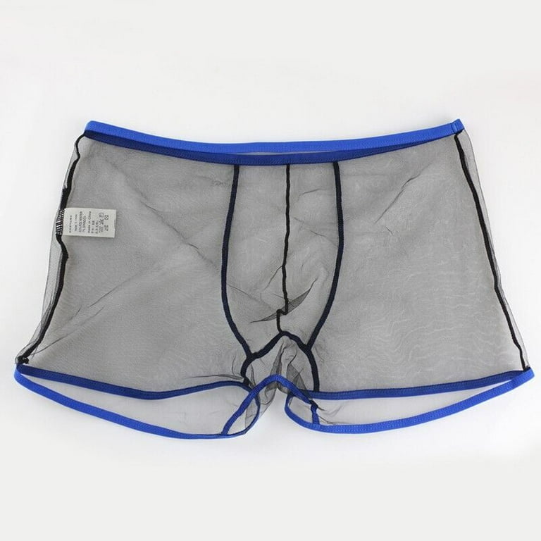 Men s Gay Sexy Lingerie Mesh Boxer Briefs See through Pouch