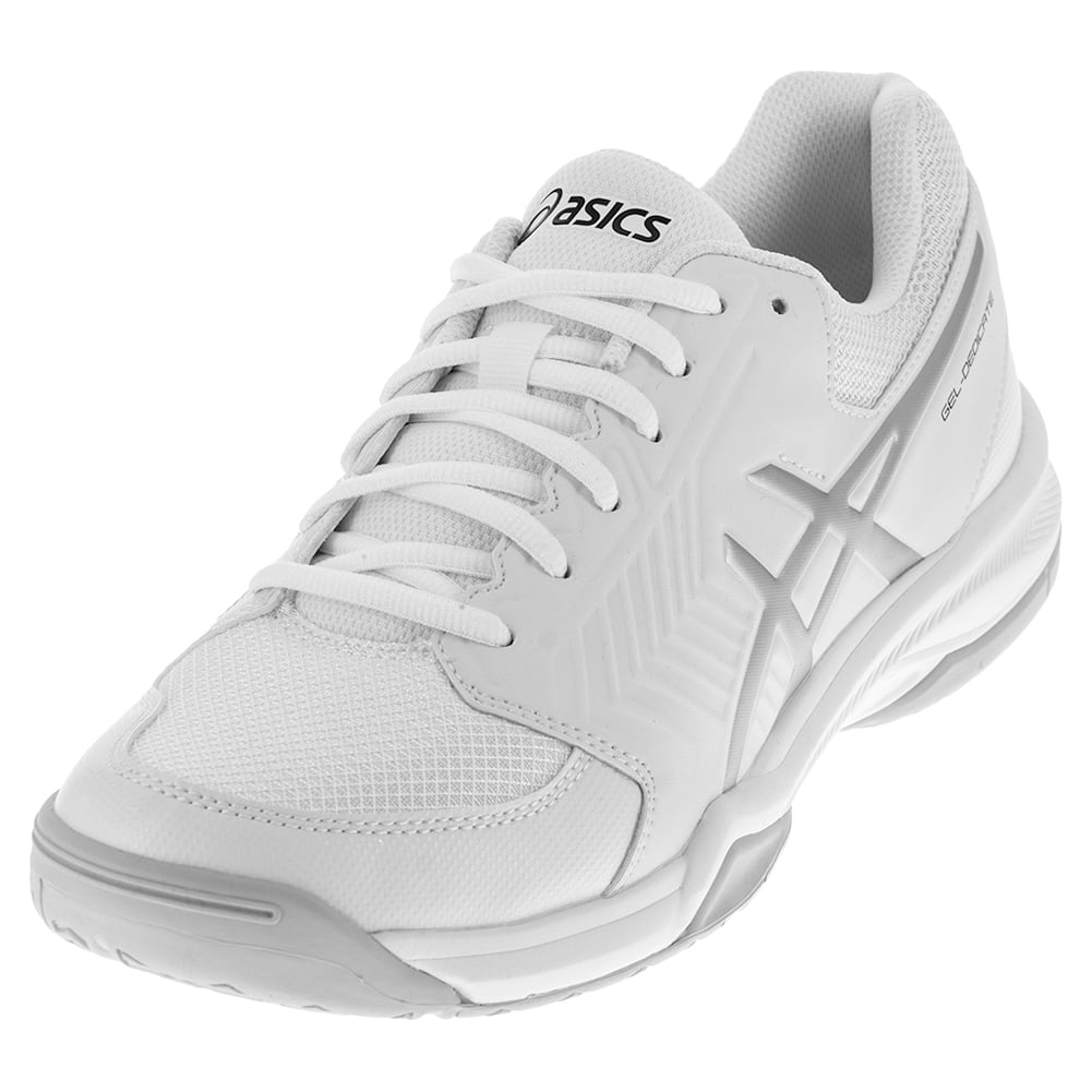 Men`s Gel-Dedicate 5 Tennis Shoes White and Silver - Walmart.com