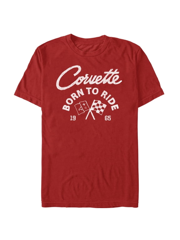 Men's General Motors 1965 Corvette Born To Ride Graphic Tee Red Medium