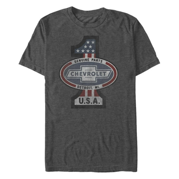Men's General Motors All American Chevrolet Logo Distressed  Graphic T-Shirt