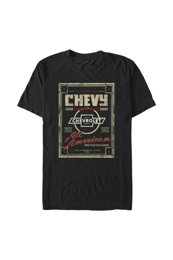 Men's General Motors All American Chevrolet Poster Graphic T-Shirt