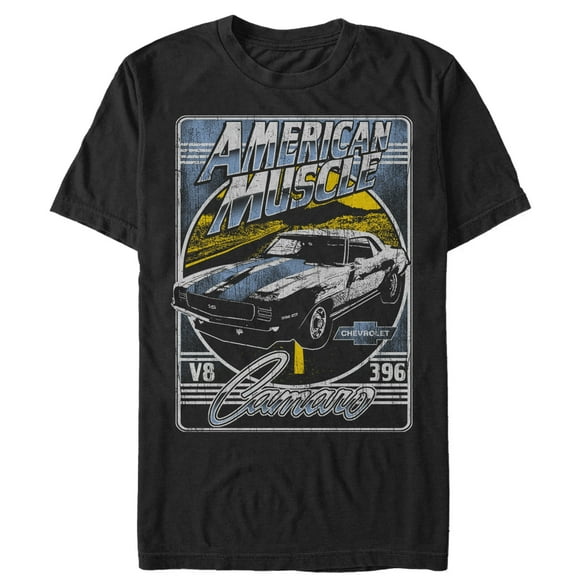 Men's General Motors American Muscle Camaro  Graphic Tee Black Medium