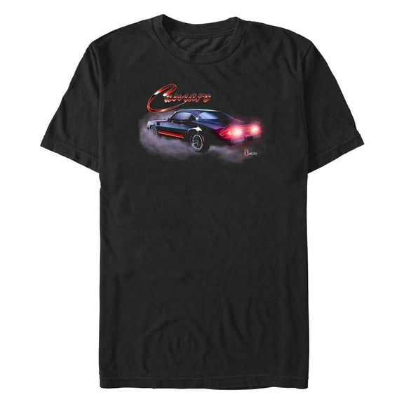 Men's General Motors Black Camaro Z28 Burning Out Tires  Graphic Tee Black X Large