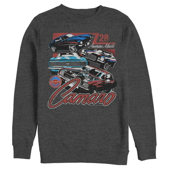 Men's General Motors Camaro Z28 American Muscle Defined Distressed  Sweatshirt Charcoal Heather Large