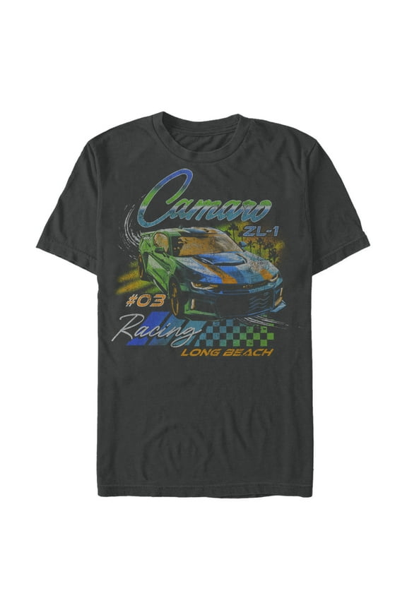 Men's General Motors Camaro ZL-1 Long Beach Racing  Graphic Tee Charcoal X Large