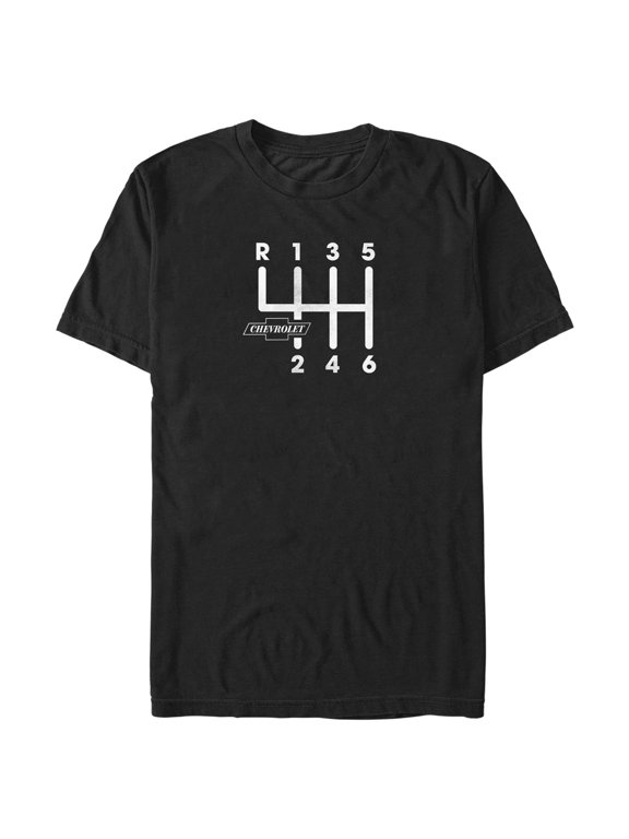 Men's General Motors Chevrolet Gearshift Pattern Graphic Tee Black Large
