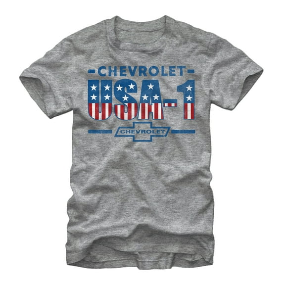 Men's General Motors Chevrolet USA  Graphic Tee Athletic Heather Medium