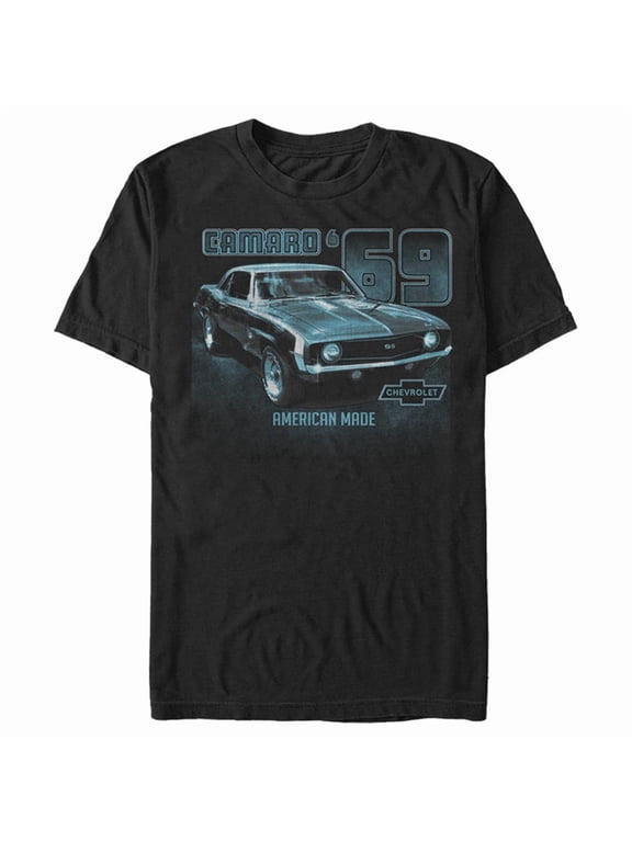 Men's General Motors Chevy Camaro American Graphic Tee Black X Large