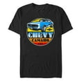 thumbnail image 1 of Men's General Motors Chevy Camaro SS Retro Cruising Circle Graphic Tee Black X Large, 1 of 5