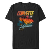 Mens General Motors Corvette High Performance Distressed Graphic T-Shirt