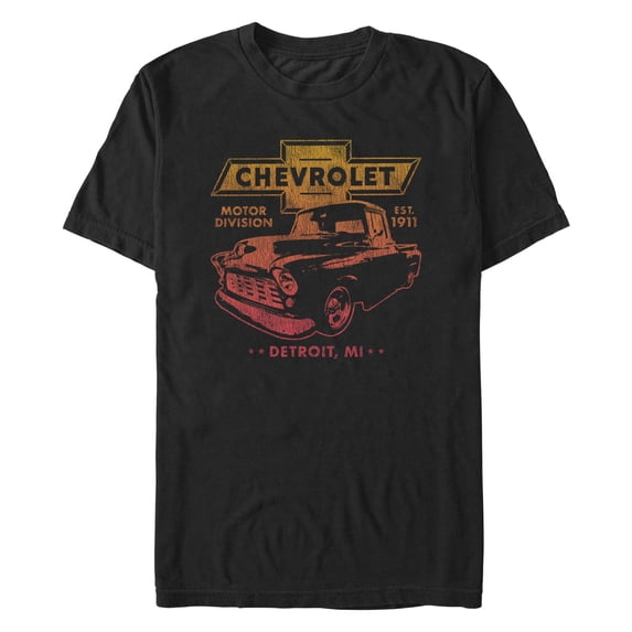 Men's General Motors Retro Chevrolet Muscle Truck Graphic Tee Black Small