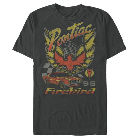 Men's General Motors Retro Pontiac Firebird Logo Graphic Tee Charcoal Medium