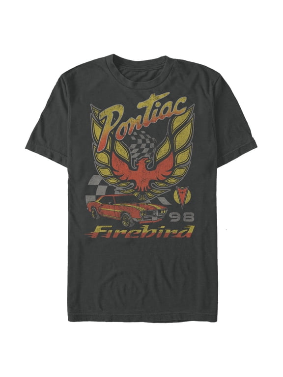 Men's General Motors Retro Pontiac Firebird Logo Graphic Tee Charcoal Small