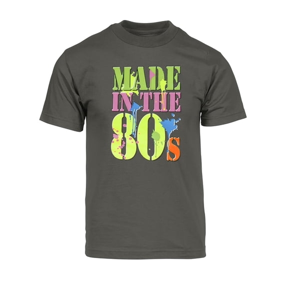 Men's Generation X Made in the 80's Neon T-Shirt - Grey - 3X-Large