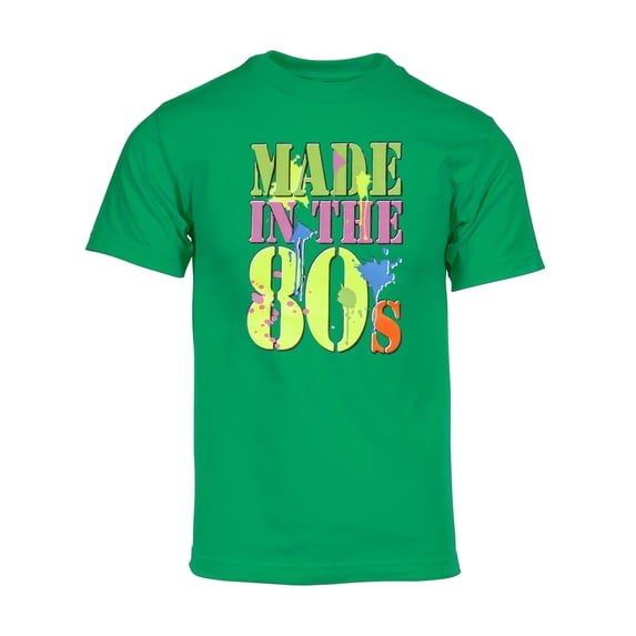 Men's Generation X Made in the 80's Neon T-Shirt - Kelly 3X-Large