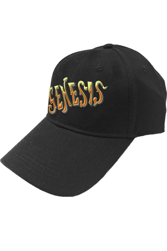 Men's Genesis Orange Classic Logo Baseball Cap Adjustable Black
