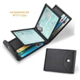 thumbnail image 1 of Men's Geniune Leather Wallet Card Holder Driver License Storage Case Bank ID Credit Card Storage Purses Tri-fold Short Wallets, 1 of 6