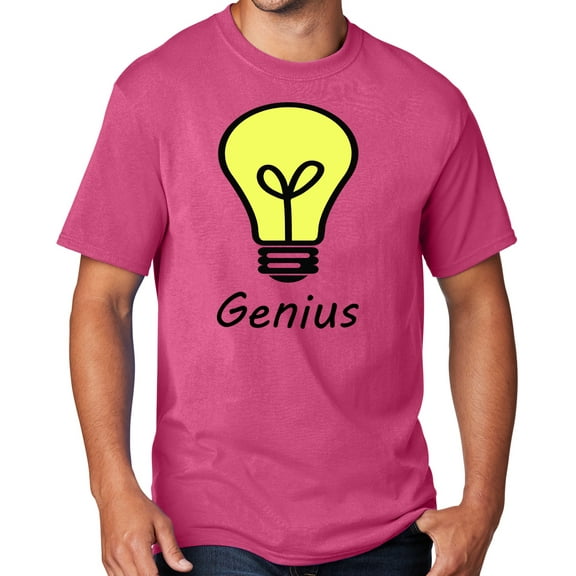 Men's Genius Lightbulb T-shirt, 3XL Sangria
