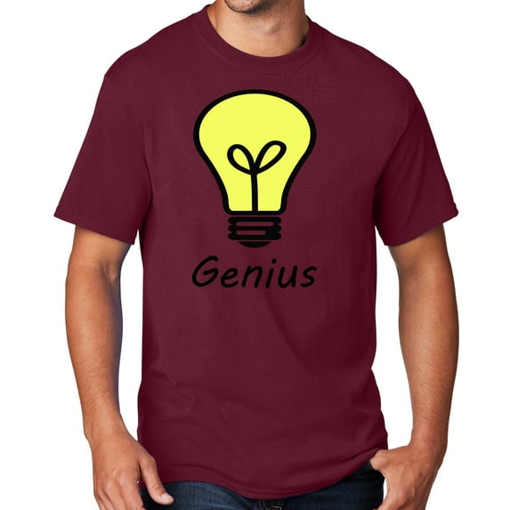 Men's Genius Lightbulb T-shirt, 5XL Cardinal Red