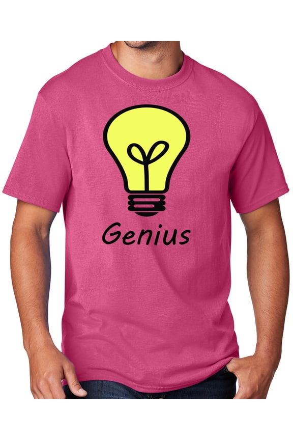 Men's Genius Lightbulb T-shirt, Small Sangria