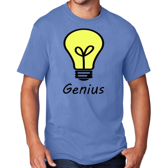 Men's Genius Lightbulb T-shirt, XL Carolina Blue