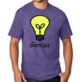 thumbnail image 1 of Men's Genius Lightbulb T-shirt, XL Heather Purple - TALL, 1 of 3