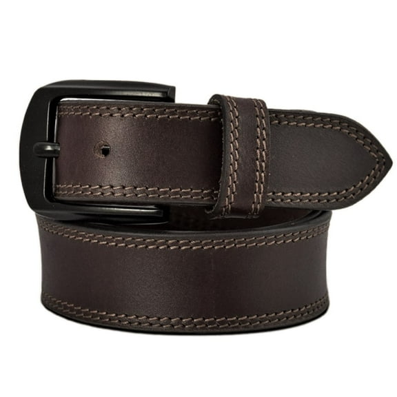 Men's Genuine Buff Leather Casual & Dress Belt Heavy Duty Belts for Men Also for Big & Tall