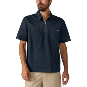 Men's Genuine Dickies 1/4 Zip Short Sleeve Workwear Shirt