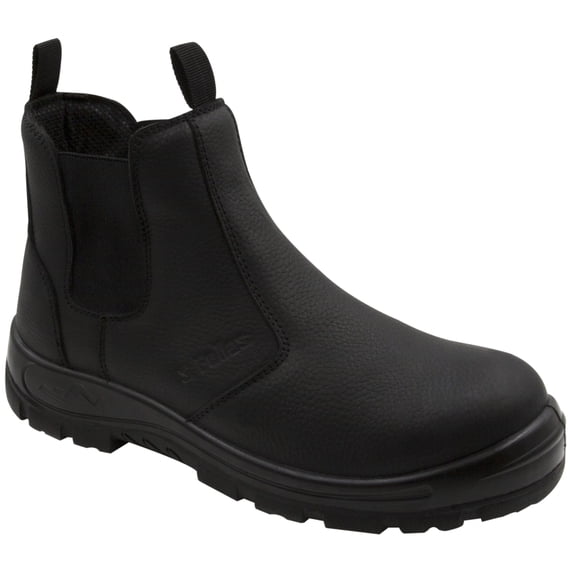 S Fellas by Genuine Grip 6045-9.5M Mens Hercules Soft Toe Twin-Gore Boots Black - Size 9.5