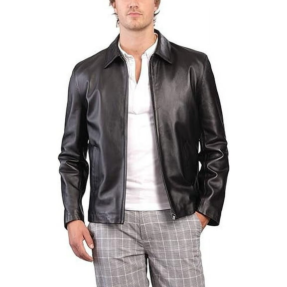 Men's Genuine Lambskin Leather Jacket Biker Soft Stylish Motorcycle Jacket MJF007