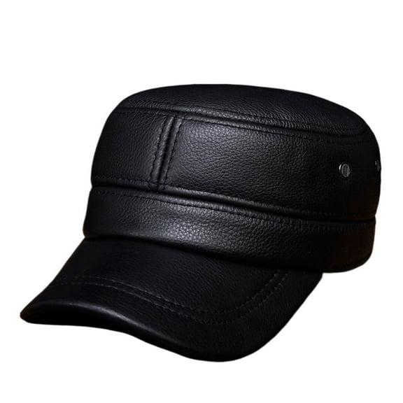 Men's Genuine Leather Baseball Cap Brand New Male Sp-ring Winter Warm Beret Mil-itary Hats ,Classic Design