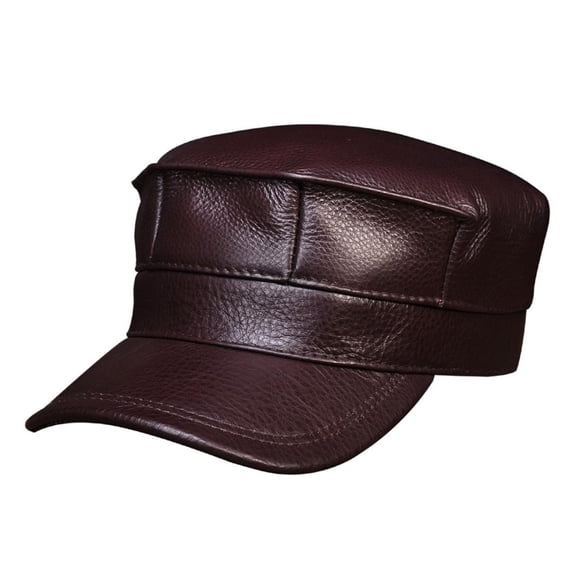 Men's Genuine Leather Baseball Cap Hat Brand New S-pring Real Cow Skin Leather Men's Hats ,Fashion