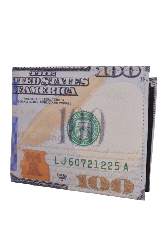 Men's Genuine Leather Bifold Multi Card ID Center Flap Wallet with Graphics 1246