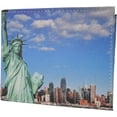 thumbnail image 1 of Men's Genuine Leather Bifold Multi Card ID Center Flap Wallet with Graphics Liberty, 1 of 9