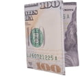thumbnail image 1 of Men's Genuine Leather Credit Card ID Holder Trifold Wallet with Middle Flap $100 Bill, 1 of 9