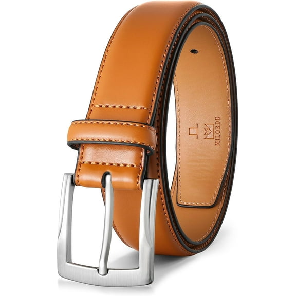 Men's Genuine Leather Dress Belt, Handmade, 100% Cow Leather, Fashion & Classic Designs for Work Business and Casual