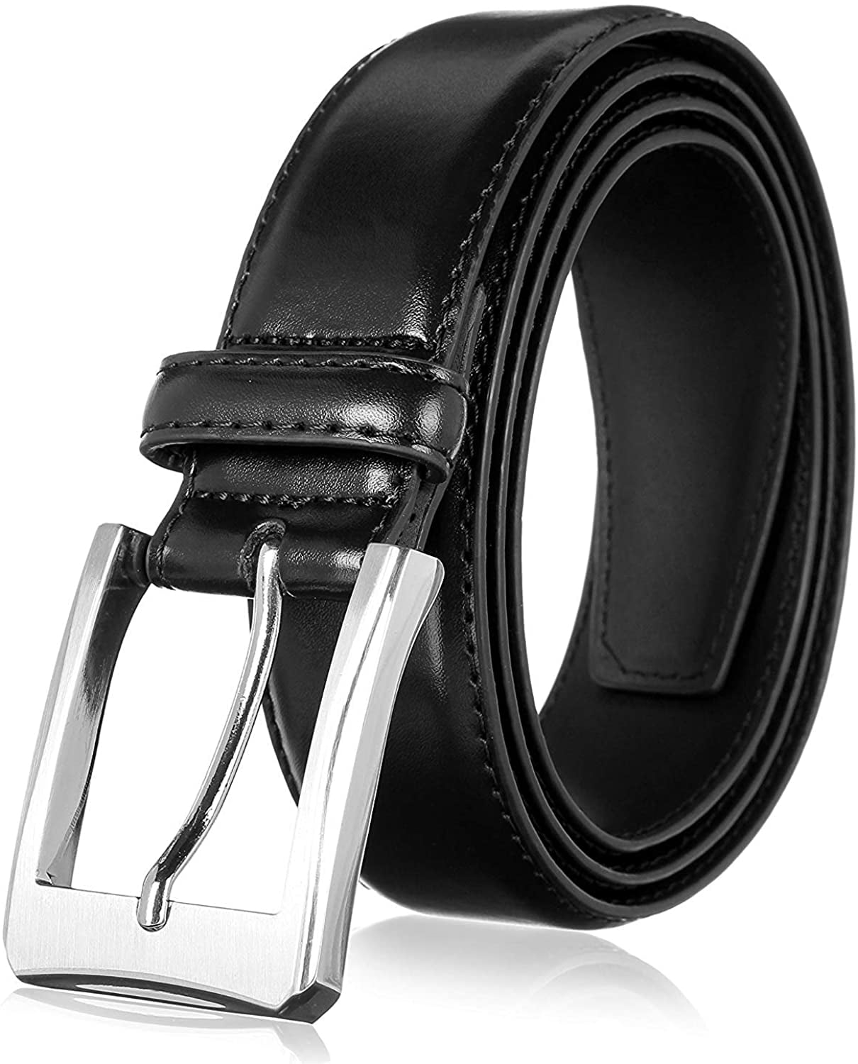 Men's Genuine Leather Dress Belt with Classic Fashion Design for Work