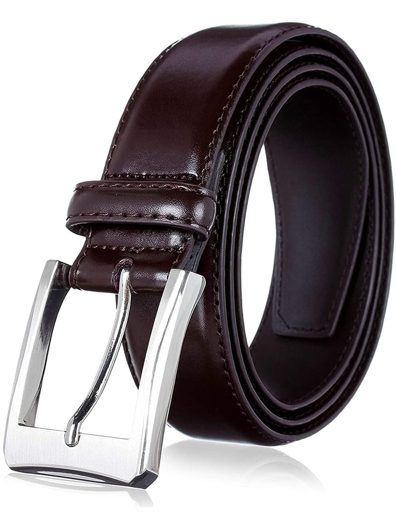 Classic Brown Leather Women’s or Men\'s Belt - Casual & Dress Amazon.com: Men main image 3