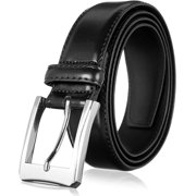 Men's Dress Belt, Genuine Leather Belts - Classic and Fashion Design for Work Business and Casual 40 Basic Black