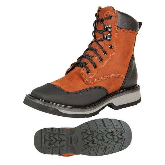 Men's Genuine Leather Lace-Up Soft Toe Full Welt Work Boots 'El General' 51272